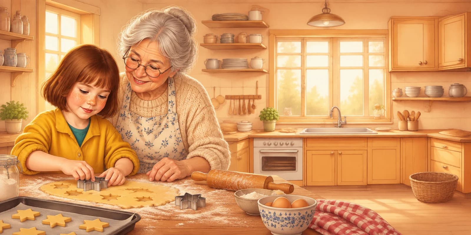 Mogelijk geïllustreerd resultaat: Koekjes met oma